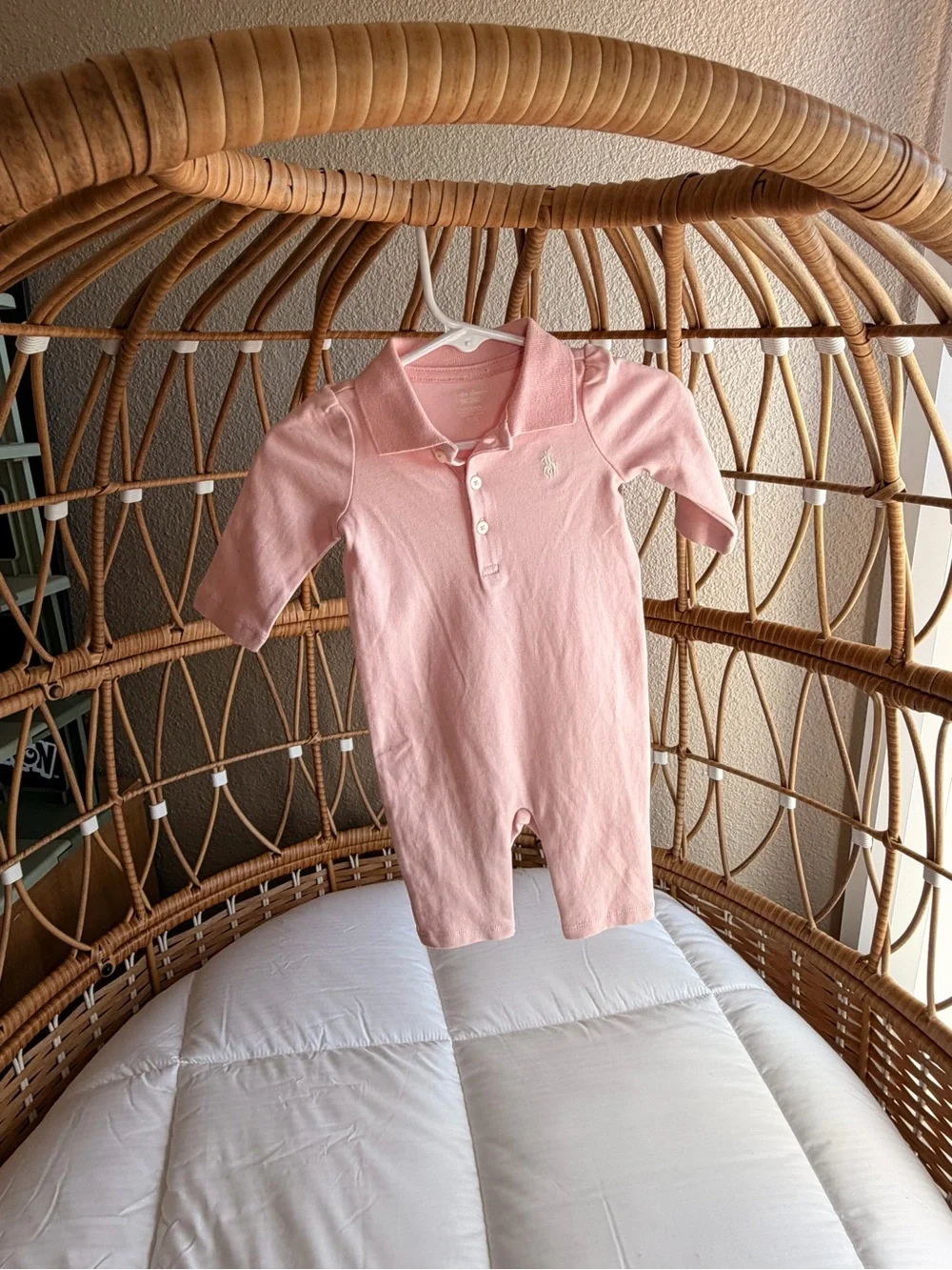 Ralph Lauren Pink Polo Romper One-Piece